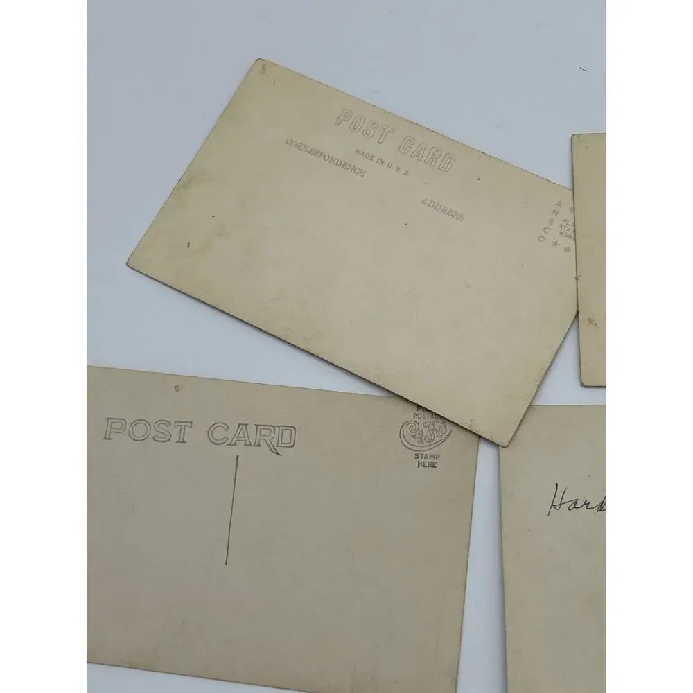 Antique Real Photo Postcard Lot of 6 RPPC Baby Car Snapshot Postcards 1910-20s?